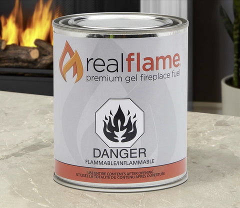 Real Flame 2112 13 oz Real Flame Premium Gel Fireplace Fuel  - Quantity of 6