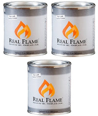 Real Flame 2112 13 oz Real Flame Premium Gel Fireplace Fuel  - Quantity of 3