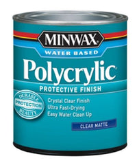 Minwax 622224444 1-Quart Can of Water Based Clear Matte Polycrylic Protective Finish
