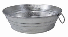 Behrens 102LFT 2-Quart Size 8.5" x 8.5" x 2.75" Galvanized Steel Low Flat Tub Bucket