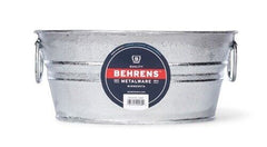 Behrens 103LFT 1.5 Gallon Size 11" x 11" x 4.75" Galvanized Steel Low Flat Tub Bucket