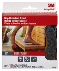 3M 370G-R2X180 2" x 15' Foot Roll of Gray Anti-Slip No Slip Stair Tread Safety Tape