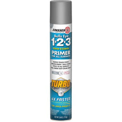Zinsser 343748 26 oz Spray Can of Bulls Eye 1-2-3 Turbo Gray Primer