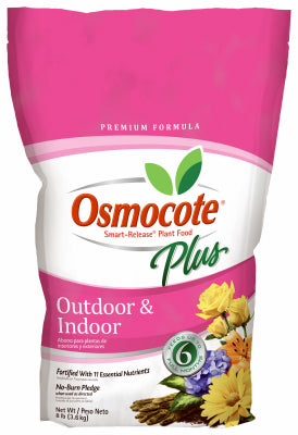 Osmocote 274850 8 LB Bag Of Timed Release Outdoor Indoor Plant Food Plus Fertilizer - Quantity of 2