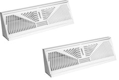 American Metal 3015W15 15 Inch White Steel Baseboard Diffuser - Quantity of 2