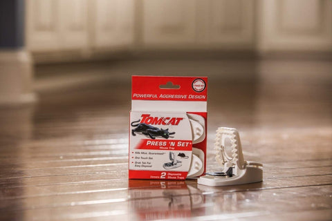 Tomcat 0360710 2-Pack Of Press 'N Set One Touch Reusable Mouse Traps - Quantity of 12