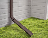 Amerimax 3703019 Brown Poly 30" Hinged Dripper Flipper Downspout Extension - Quantity of 6
