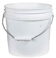 Leaktite 002G01WH200 2-Gallon White Plastic Industrial Pail Bucket - Quantity of 10