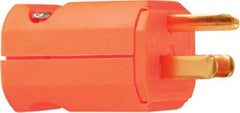 Legrand PS5965OCC20 Orange High Visibility Straight Blade 2-Pole 15A 125V Male Plug