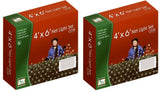 Holiday Wonderland 48950-88 150 Light Count 4' x 6' Clear Net Christmas Lights - Quantity of 2
