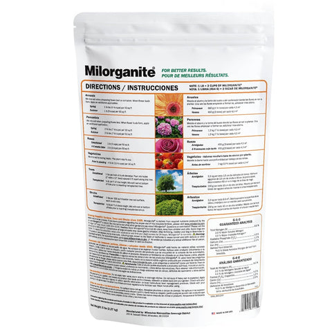 Milorganite 5205 5 LB Bag of All-Purpose Slow-Release Nitrogen Fertilizer 6-4-0