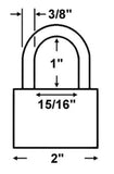 Master Lock 5KA-A214 Keyed Alike 2" Laminated Padlock