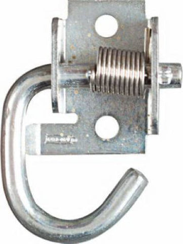 National Mfg N237-040 Zinc Plated Spring Loaded Rope Tarp Hooks Brackets - Quantity of 5