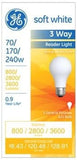 GE 15846 70 170 240 Watt Soft White 3-Way Reader Light Bulb