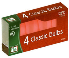 Holiday Wonderland 1074R-88 4-Pack Of C7 Red Replacement Bulbs