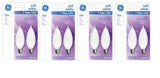 GE 66105 2 Pack 25 Watt Soft White Flame Shape Decorative Incandescent Candelabra Light Bulbs