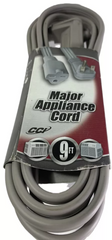 Coleman Cable 03538-88-09 14/3 SPT-3 250V 9' Foot Gray Air Conditioner Power Cord