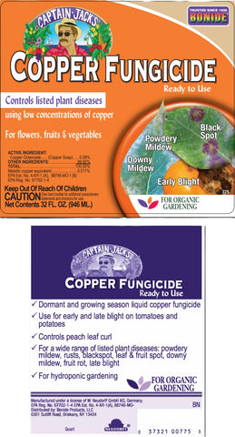 Bonide 7756 32 oz Bottle of Captain Jack's Organic Liquid Copper Fungicide Plant Spray