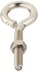 National N221-614 5/16" x 3-1/4" Stainless Steel Eye Bolts with Hex Nuts 2161BC
