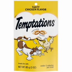 Whiskas E7230603 Temptations 3 oz Bag of Chicken Flavor Cat Treats / Snacks