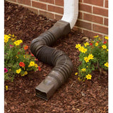 Amerimax 85019 Universal Brown Flexible Poly Downspout Extension - Quantity of 4