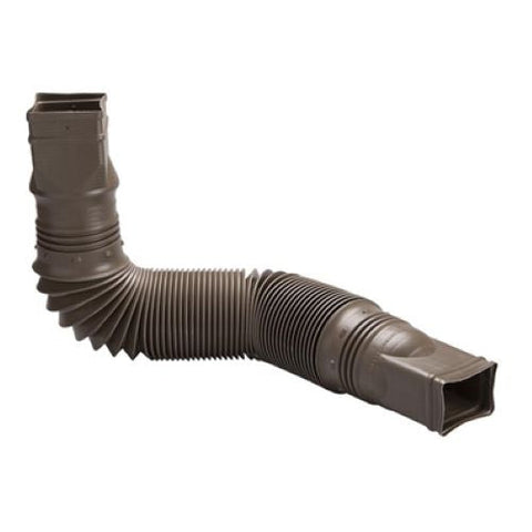 Amerimax 85019 Universal Brown Flexible Poly Downspout Extension - Quantity of 6