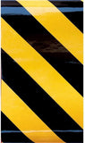 Hillman 840378 24" x 2" Reflective Black & Yellow Adhesive Safety Tape - Pack of 20