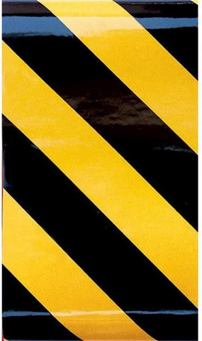 Hillman 840378 24" x 2" Reflective Black & Yellow Adhesive Safety Tape - Pack of 20