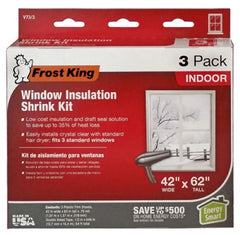 Frost King V73/3H 3-Pack of Indoor 42" x 62" Window Insulation Kit
