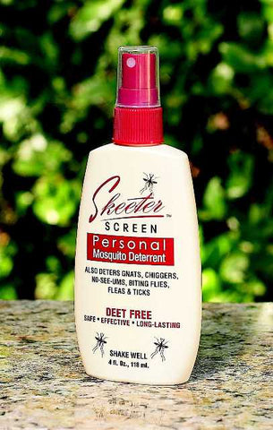 Skeeter Screen 90200 4 oz Bottle of Deet Free Essential Oil Mosquito Repellent - Quantity of 2