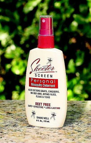 Skeeter Screen 90200 4 oz Bottle of Deet Free Essential Oil Mosquito Repellent - Quantity of 12