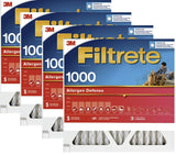 3M AL12-4 24" x 24" x 1" Red MPR 1000 Filtrete 3 Month Disposable Pleated Air Filter - Quantity of 4