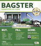 Bagster 3CUYD Waste Management Dumpster In A Bag 8' x 4' x 2.5' Trash Pickup - Quantity of 2