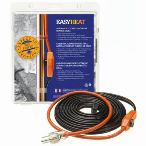 Easy Heat AHB115A 15' Foot Automatic Water Pipe Heating Cable Freeze Protection - Quantity of 3