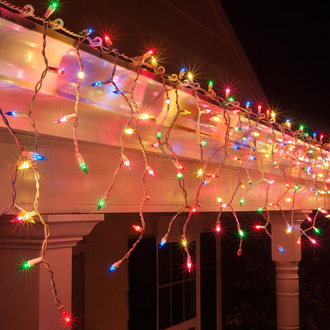 Holiday Wonderland 14089-88 300 Count MULTI COLOR Icicle Christmas Light Sets - Quantity of 4