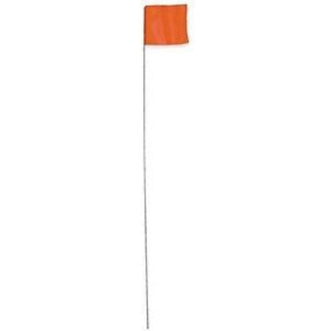Hanson 15079 100-Count Pack of Glo Orange 21" x 2-1/2" x 3-1/2" High Visibility Marking / Stake Flags - Quantity of 8