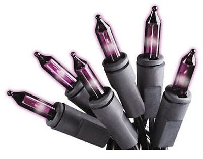 Sylvania V34708-88 100-Count Mini Light Halloween Set Purple Bulbs & Black Wire - Quantity of 3