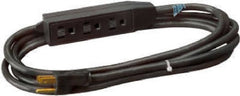 Master Electrician 04002ME 12' Foot 16/3 SJTW 3-Outlet Black Indoor Extension Cord