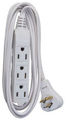 Master Electrician 03517ME 6' Foot 16/3 SPT-2 White Vinyl Low Profile Cube Tap Extension Cord
