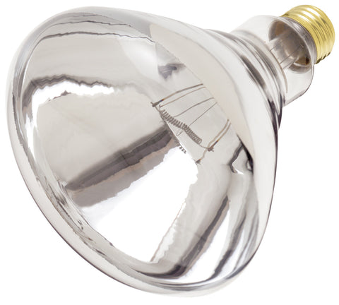 Satco S4999 250 Watt R40 Dimmable Clear Heat Lamp Bulbs