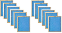 True Blue 110251 10" x 25" x 1" Flat Panel Spun Fiberglass Disposable Furnace Air Filter MERV 2 - Quantity of 12