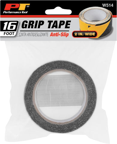Wilmar W514 Adhesive Grip Safety Tape, Hi-Vis Black & Yellow, 2 In. x 16 Ft. - Pack of 12