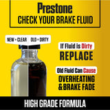 Prestone AS800Y 12 oz Bottle Of DOT 4 Synthetic Heavy Duty Brake Fluid - Quantity of 6