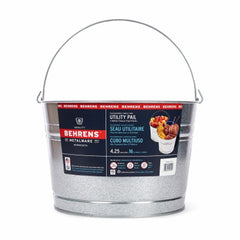 Behrens C17GS 4 Gallon Galvanized Sheet Steel Wash Tub Bucket - Quantity of 6