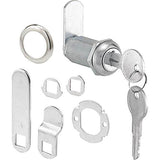 Prime Line CCEP 9950KA 1-3/8" Stainless Steel Keyed Alike Drawer / Cabinet Lock - Quantity of 4