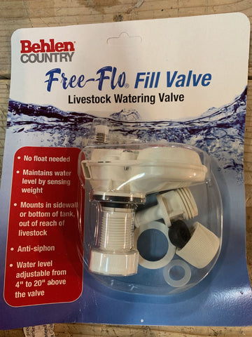 Freeland FF Free-Flo Heavy-Duty Plastic No Float Automatic Livestock Watering Shutoff Valve - Quantity of 10