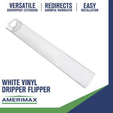 Thermwell GWS3W White Adjustable 6 Foot Flip Up Extendable Downspout Extender - Quantity of 2