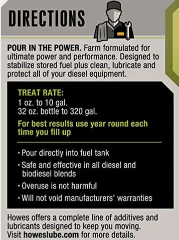 Howes HL306706 32 oz Meaner Power Diesel Kleaner Fuel Cleaner Conditioner - Quantity of 6