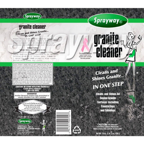 Sprayway SW702R 19 oz Aerosol Can Of Granite & Marble Cleaner & Polish - Quantity of 12