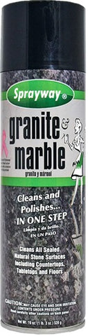 Sprayway SW702R 19 oz Aerosol Can Of Granite & Marble Cleaner & Polish - Quantity of 4